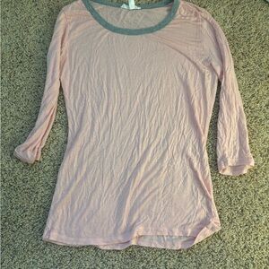 Pink and Gray Women's Top